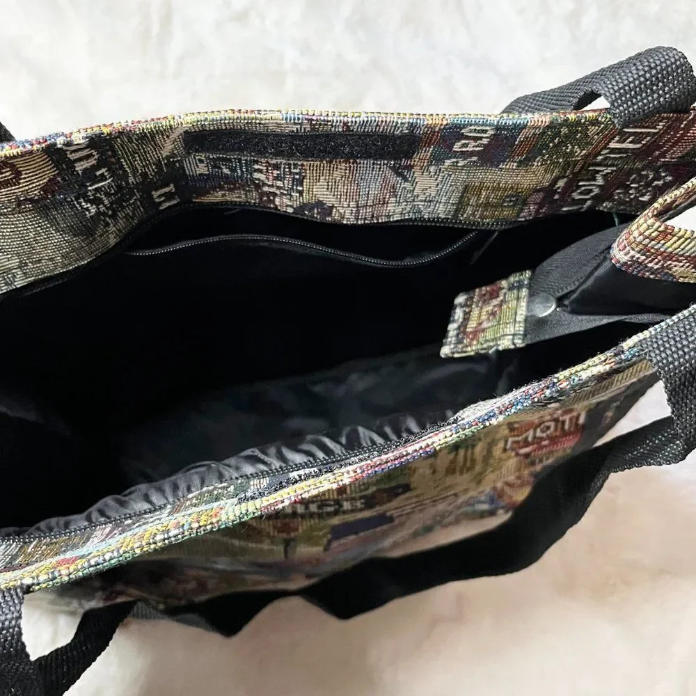 Vintage Pioneer Express Route 66 Tapestry Canvas Tote‎ NWOT